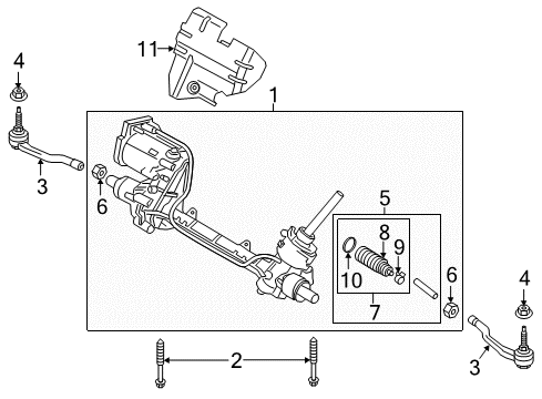 2018 Lincoln Continental Steering Gear Diagram for K3GZ-3504-F