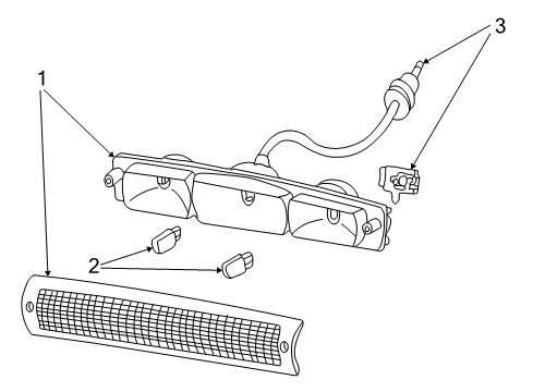 2000 Ford Excursion High Mount Lamps Diagram