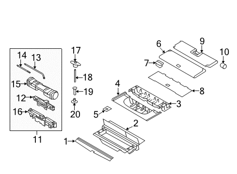 2007 Ford Expedition Interior Trim - Rear Body Diagram