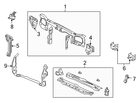 2002 Ford Escape Radiator Support Diagram