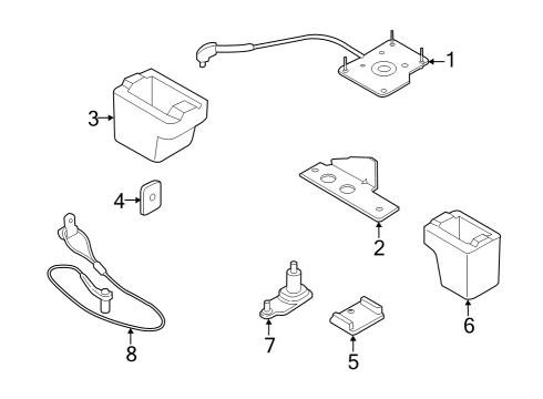 2024 Ford E-Transit Spare Tire Carrier Diagram