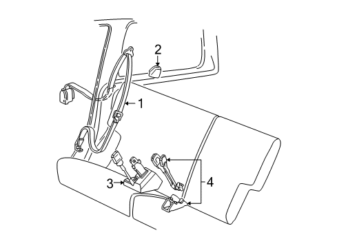 2000 Ford Explorer Rear Seat Belts Diagram