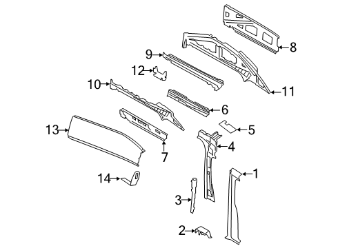 2025 Ford Transit-150 Center Pillar Diagram