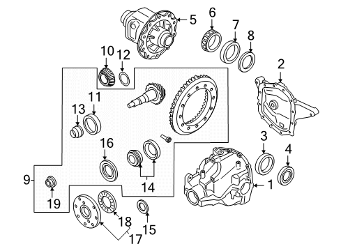 2019 Lincoln Navigator Carrier & Components - Rear Diagram