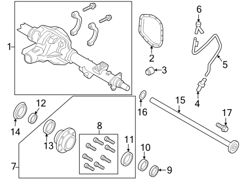 2025 Ford F-350 Super Duty Rear Axle Diagram