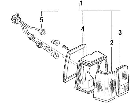 1992 Ford Festiva Tail Lamps Diagram