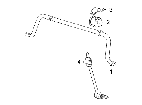 2000 Lincoln LS Stabilizer Bar & Components Diagram
