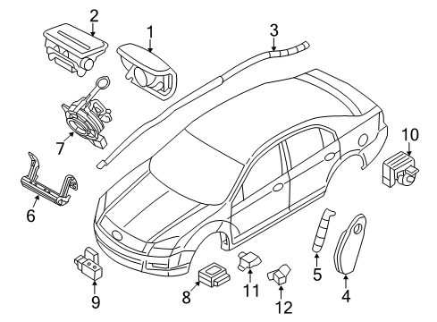 2011 Mercury Milan Air Bag Components Diagram