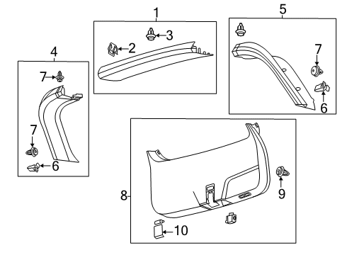 2024 Lincoln Aviator Interior Trim - Lift Gate Diagram