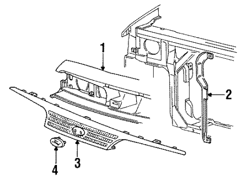 1993 Ford Crown Victoria Front Panel Diagram