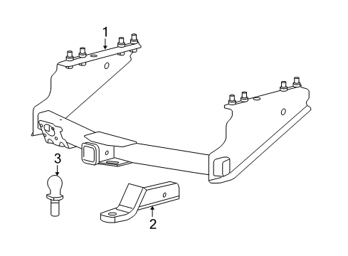 2009 Ford F-350 Super Duty Trailer Hitch Components Diagram 2 - Thumbnail