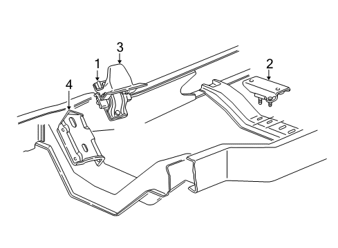 1994 Ford E-350 Econoline Club Wagon Engine & Trans Mounting Diagram