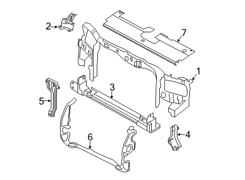 2011 Mercury Mariner Radiator Support Diagram