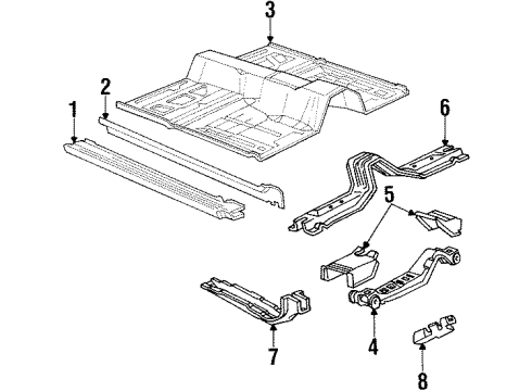 1984 Mercury Cougar Frame & Components Diagram