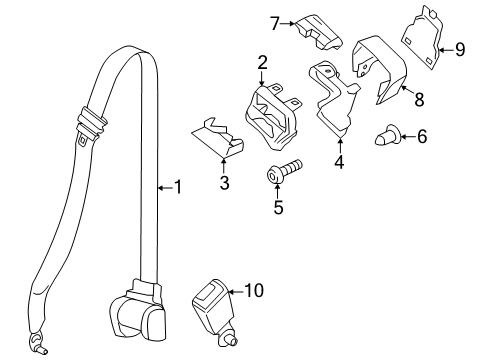 2025 Ford Transit-150 Rear Seat Belts Diagram