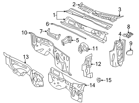 2008 Ford Explorer Sport Trac Cab Cowl Diagram