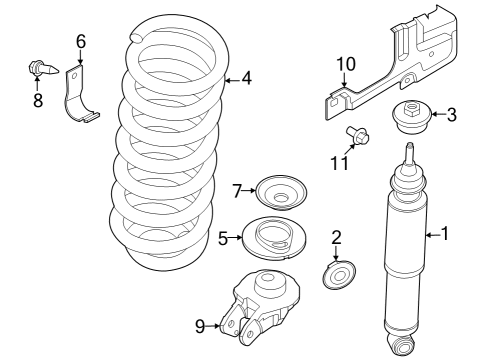 2025 Ford F-250 Super Duty Shocks & Components Diagram