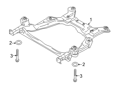 2019 Lincoln Nautilus Suspension Mounting - Front Diagram