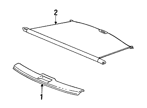 1998 Ford Taurus Interior Trim - Rear Body Diagram 2 - Thumbnail