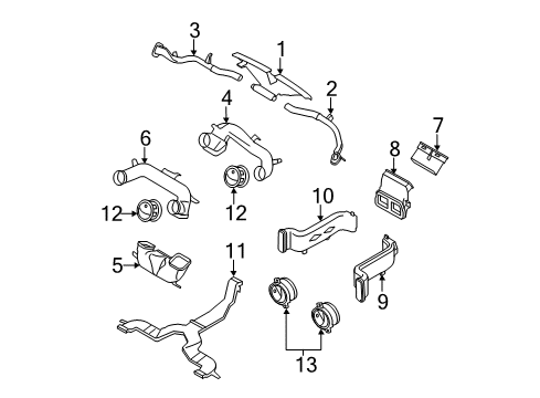 2013 Ford F-250 Super Duty Ducts Diagram 2 - Thumbnail