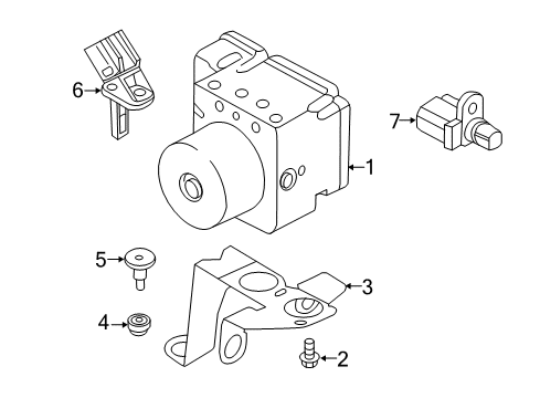 2015 Ford Transit Connect Modulator Valve Diagram for DV6Z-2C405-D