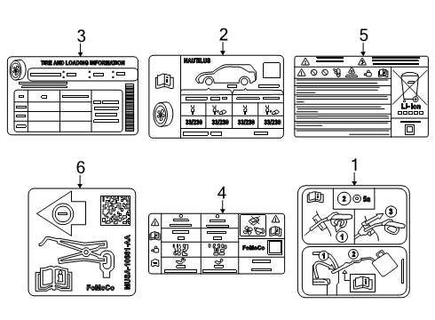 2024 Lincoln Nautilus Information Labels Diagram