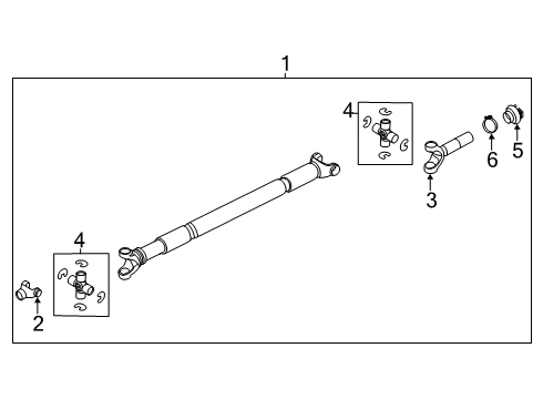 2024 Ford Explorer Drive Shaft - Front Diagram