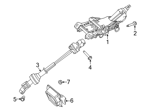 2014 Ford Explorer Steering Column Assembly Diagram