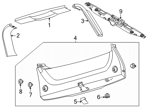 2025 Lincoln Navigator Interior Trim - Lift Gate Diagram