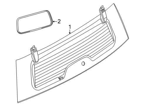 2024 Ford Bronco Sport Glass - Lift Gate Diagram