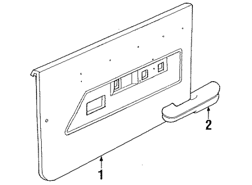 1989 Ford Escort Interior Trim - Door Diagram