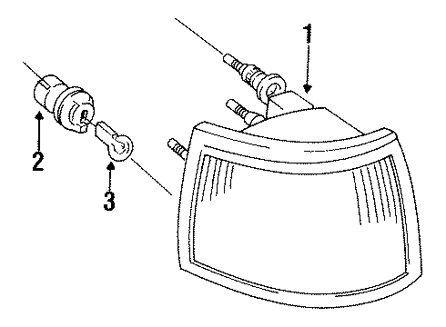 1993 Ford Ranger Park & Side Marker Lamps Diagram
