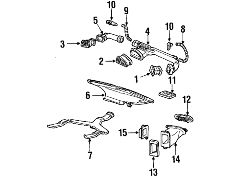 2000 Ford Windstar A/C & Heater Control Units Diagram