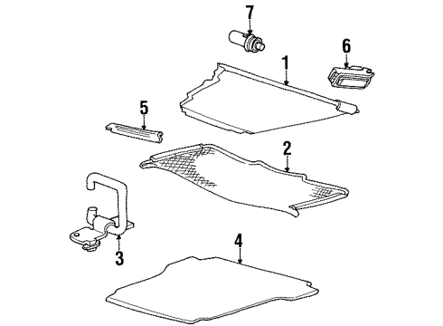 1998 Mercury Mountaineer Interior Trim - Rear Body Diagram