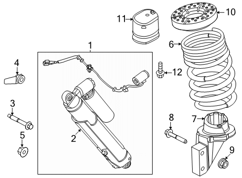 2024 Ford F-150 Shocks & Components Diagram