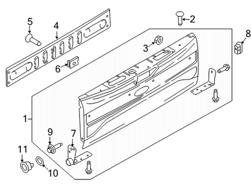 2023 Ford F-150 Tail Gate Diagram