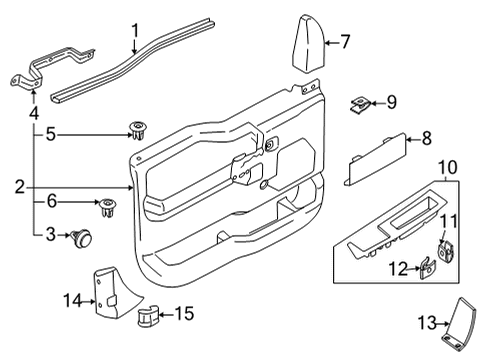 2022 Ford F-150 Interior Trim - Front Door Diagram 3 - Thumbnail