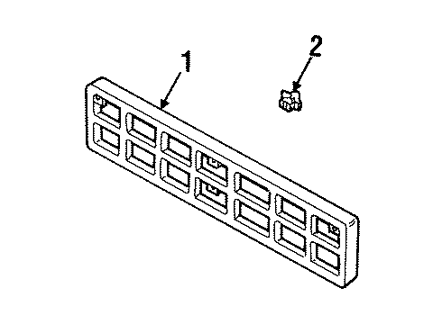 1993 Mercury Villager Grille & Components Diagram