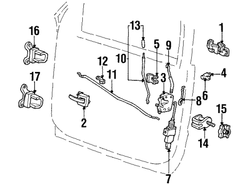 2001 Mercury Mountaineer Front Door Diagram