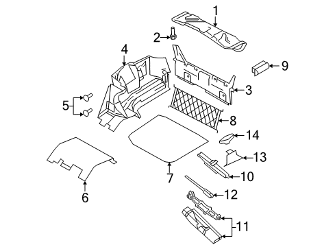 2005 Mercury Montego Interior Trim - Trunk Diagram