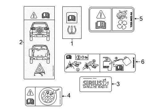 2018 Ford EcoSport Information Labels Diagram