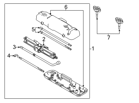 2011 Ford F-150 Jack & Components Diagram