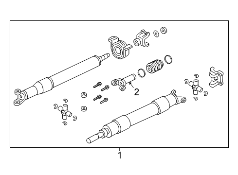 2022 Ford F-350 Super Duty Drive Shaft - Rear Diagram