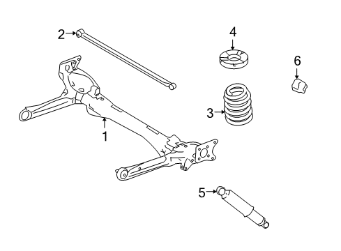 2005 Ford Freestar Rear Suspension Components Diagram