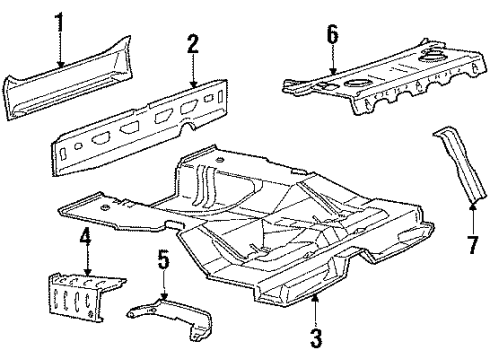 1985 Mercury Topaz Rear Body Diagram