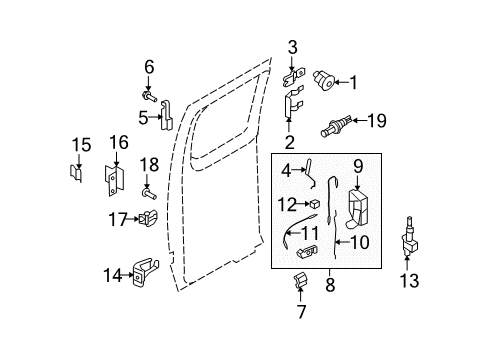 2012 Ford E-250 Front Door Diagram