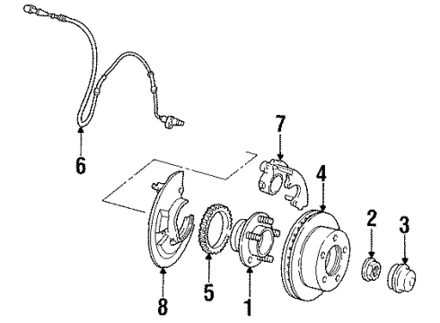 1992 Lincoln Town Car Anti-Lock Brakes Diagram