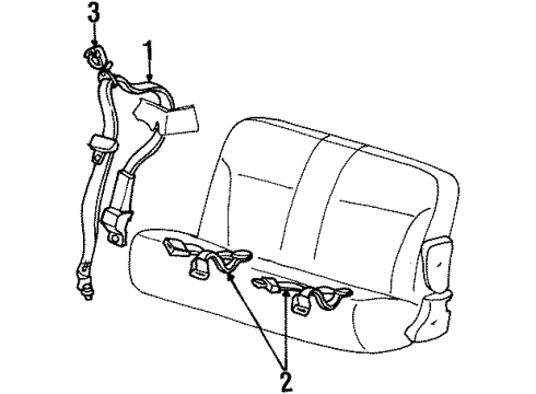 1999 Ford Windstar Rear Seat Belts Diagram