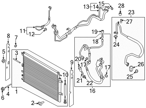2017 Lincoln MKX A/C Condenser Diagram
