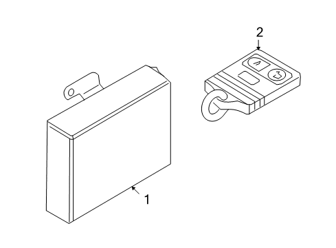 2008 Ford E-150 Keyless Entry Components Diagram